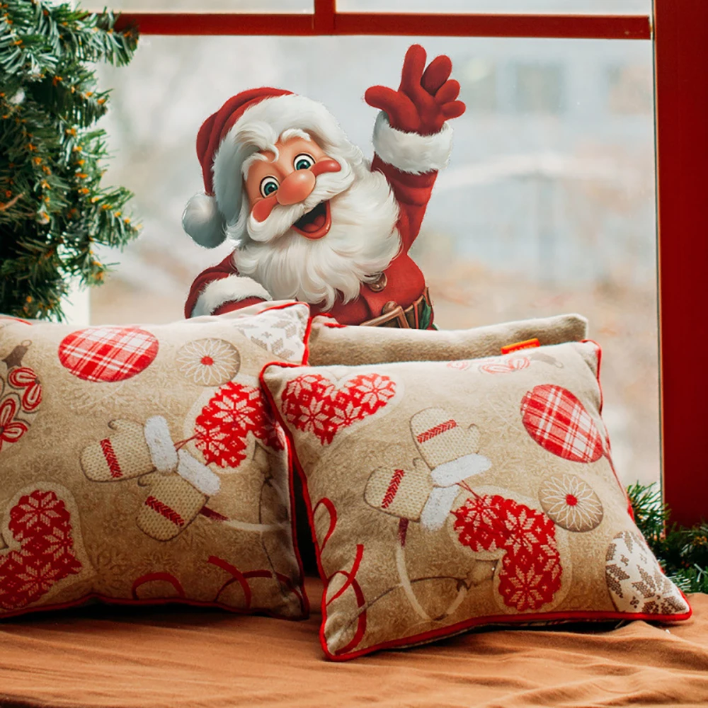 Santa Claus PVC Waterproof Self-Adhesive Stickers for Decoration on Doors Windows Cabinets And Smooth Surfaces B59