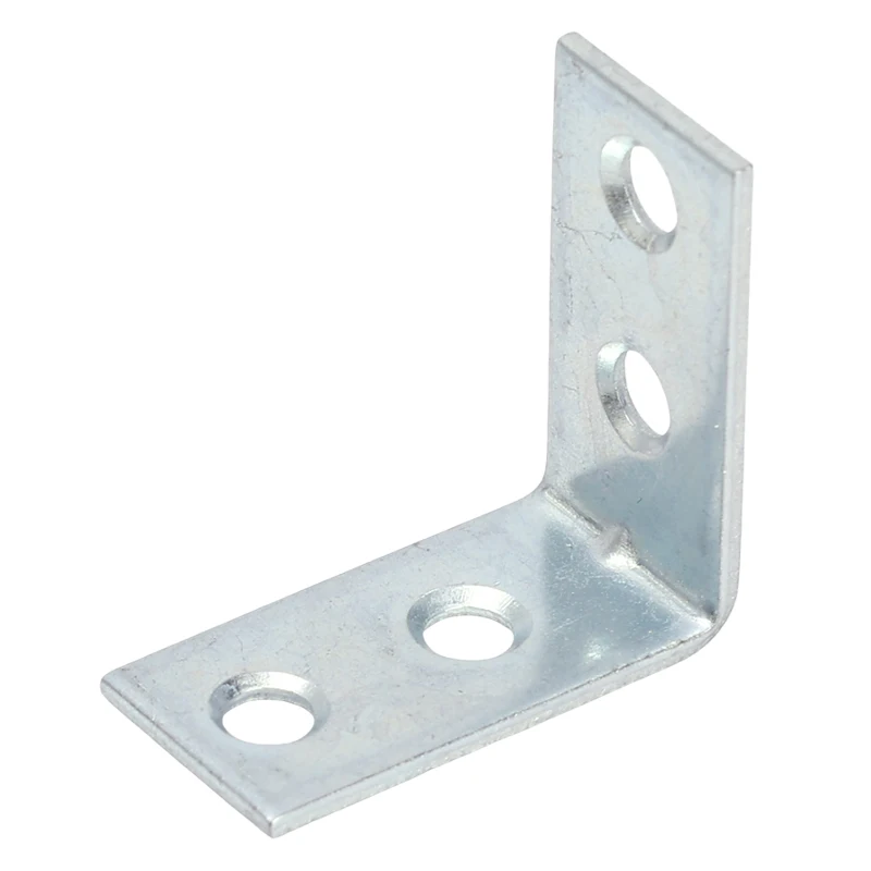 10/50pcs L-Shaped Corner Brackets Connector Metal Shelf Wall Bracket Fixing Right Angle Braces Drawer Furniture Hardware Tools