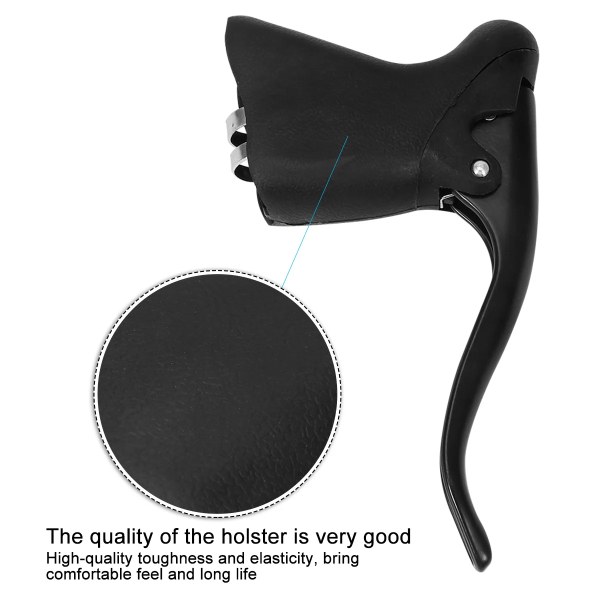 

1Pair Aluminum Alloy Bike Brake Handle Durable Bent Handlebar Brake Lever for Bicycle 222-238mm Front Rear Use