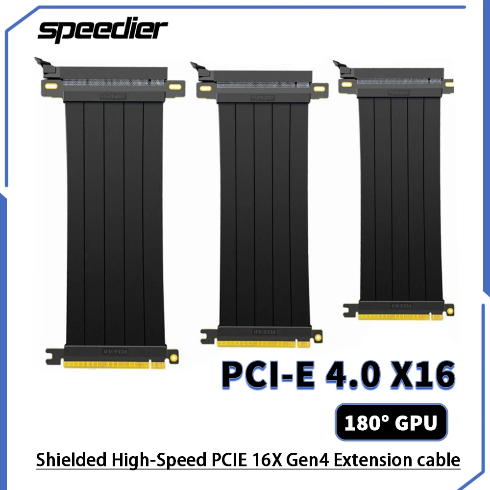 Ultra PCIe 4.0 X16 Riser Cable [RTX3090 RX6900XT x570 B550 Z690] Shielded High-Speed PCI Express 16X Gen4 Extension cable PCI-E