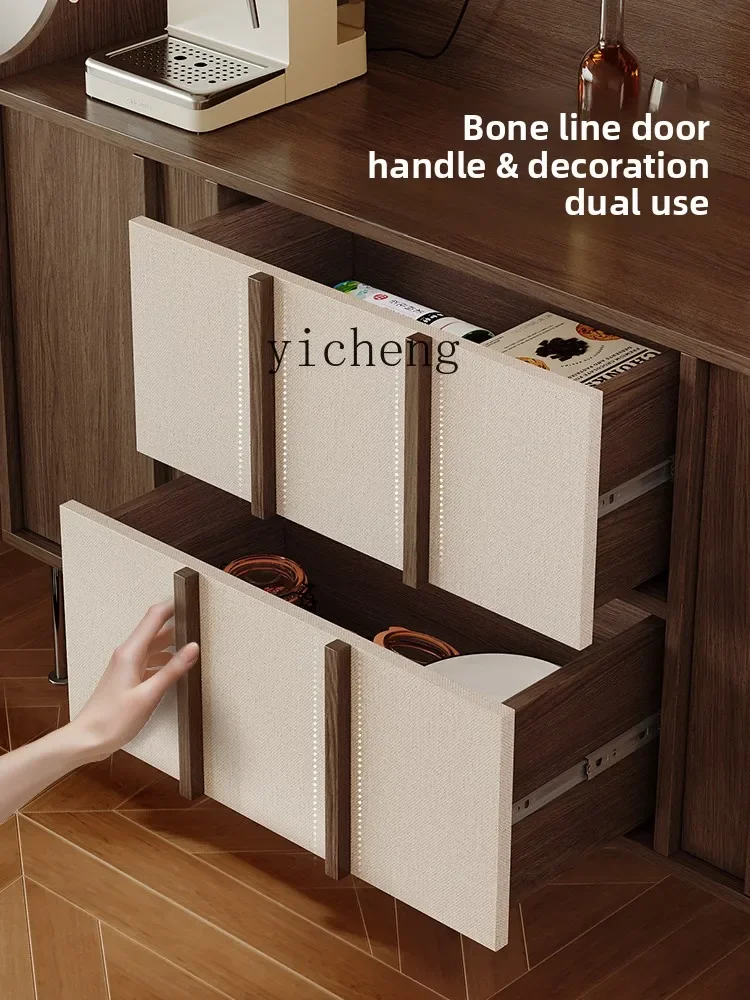 DD  Sideboard Wall-Mounted Storage Cabinet Living Room Organizer Home Kitchen Textured Cabinet Wine Cabinet