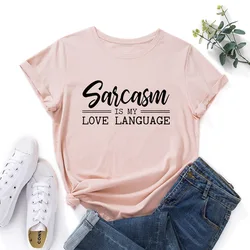 JFUNCY 2023 Summer Cotton T-shirts Women Short Sleeve Tshirt Woman Tee Top Female Clothes Funny Letter Printed Graphic T Shirts