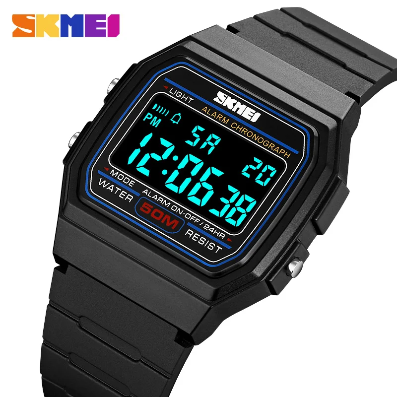 SKMEI Military Stopwatch Calendar Digital Wristwatch Mens 5Bar Waterproof Alarm Clock Back Light Sport Watches reloj hombre