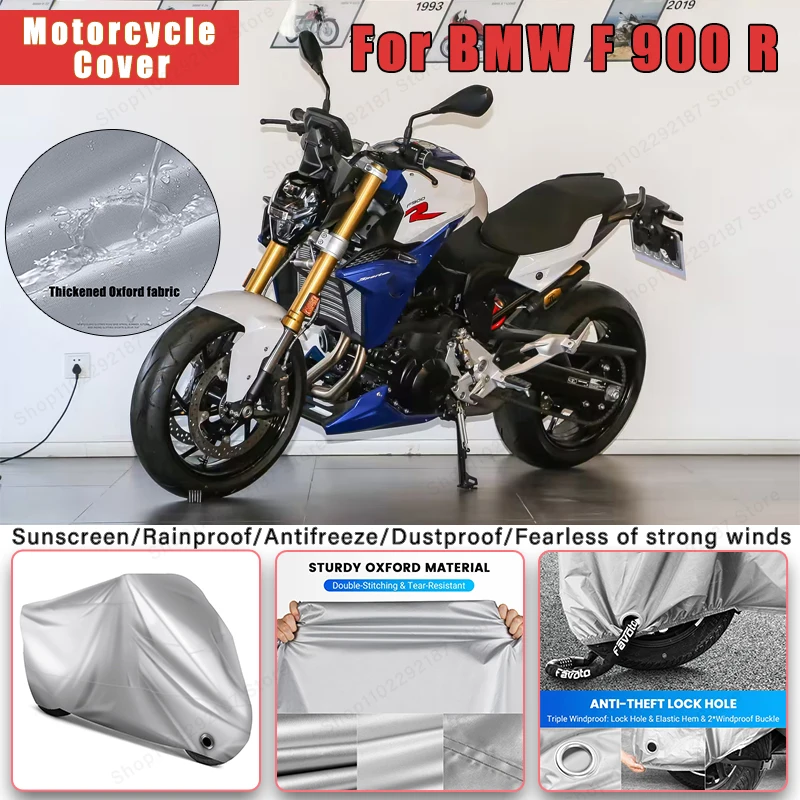 

For BMW F 900 R No Ear Motorcycle Cover - Outdoor Full Body Protection, Waterproof Dustproof Heat-Resistant Moto Accessories