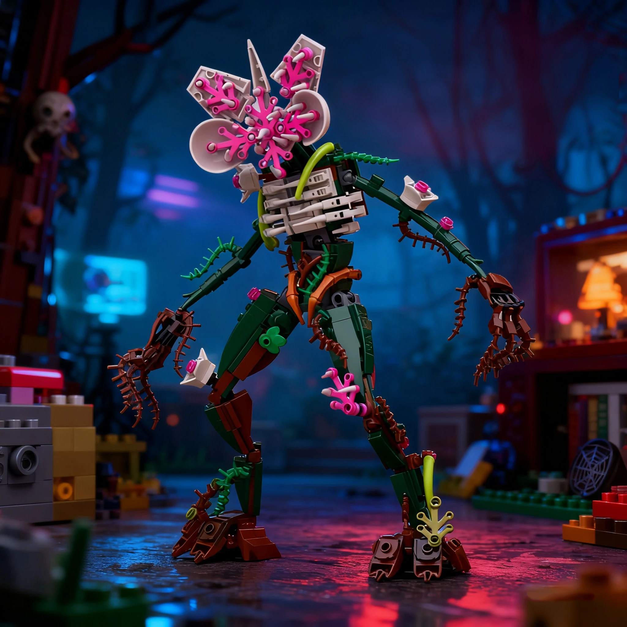 

MOC фильм странный хомпер фигурка орхидеи монстры модель набор кирпичей подходит для взрослых и детей строительные блоки игрушки подарок