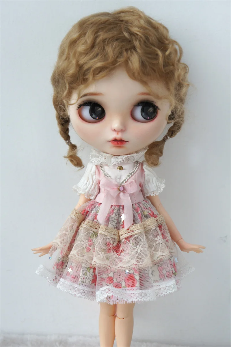 JD644 Top Sale Soft BJD Mohair Wig Suit For Lati Yellow OB11 YOSD MSD SD Blythe Doll Hair Cute Braids Cheap Doll Accessories