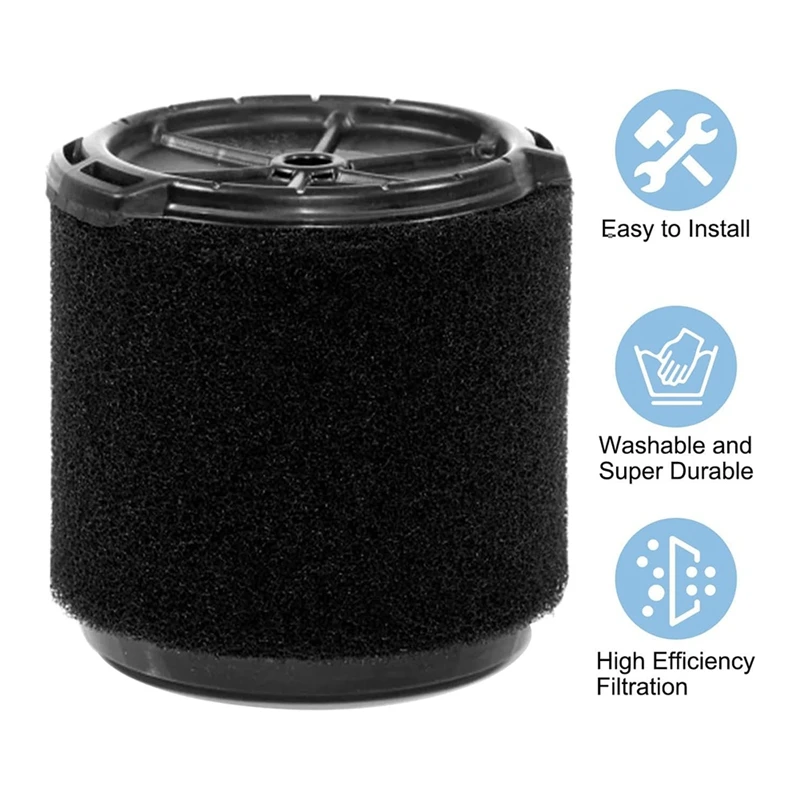 Фильтр B58B-VF3700, совместимый с пылесосами Ridgid Vac 3–4,5 галлонов, пенопластовый фильтр для влажного применения, подходит для WS0301VA