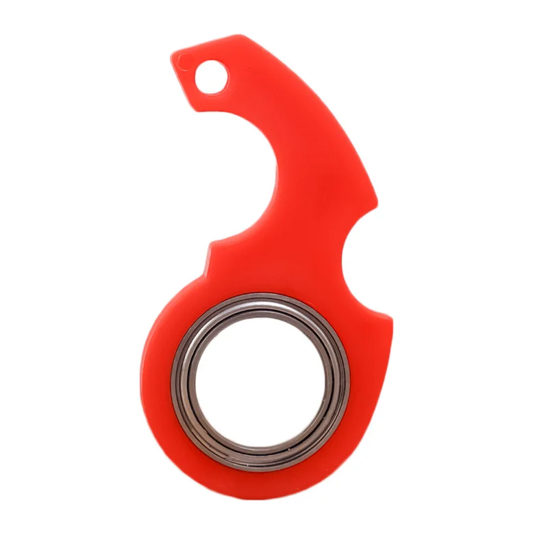 Spinner Stress Toy Keychain, Metal Fidget Ring