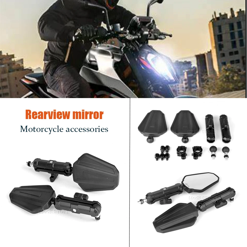 Motorcycle accessories  for 125 200 250 390 640 690 890 950 1090 1190 1290 1390 motorcycle west wind rearview mirror foldable ad