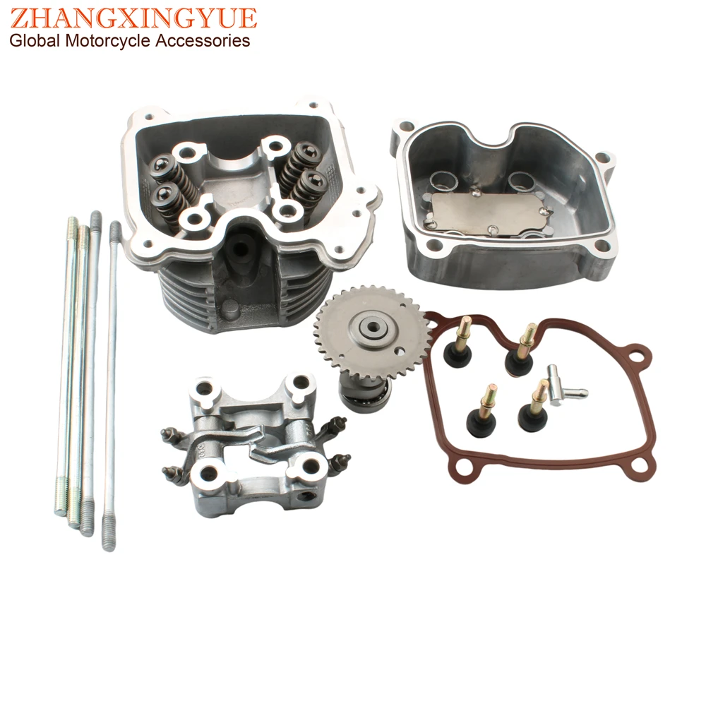 Scooter 4 Valve Racing Performance Cylinder Head Kit & Camshaft & Rocker Arm For GY6 125cc 150cc 152QMI 157QMJ 4V