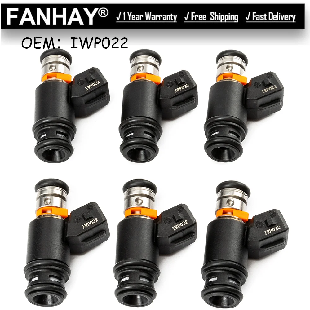 

6PCS/Lot Fuel Injectors IWP022 021906031D 021906031B For Volkswagen Golf Jetta EuroVan 2.8L V6 Car Accessories