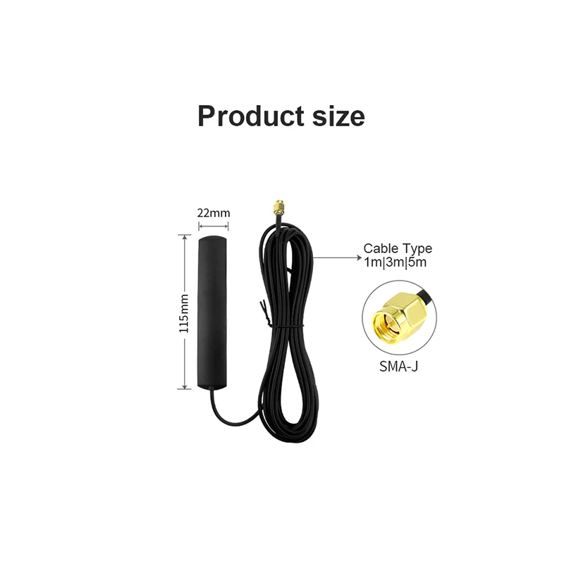 4G Car Antenna LTE for Universal Auto Vehical WiFi Signal 3G Patch Antennas with Tape SMA Male with Extension Cable Easy Install