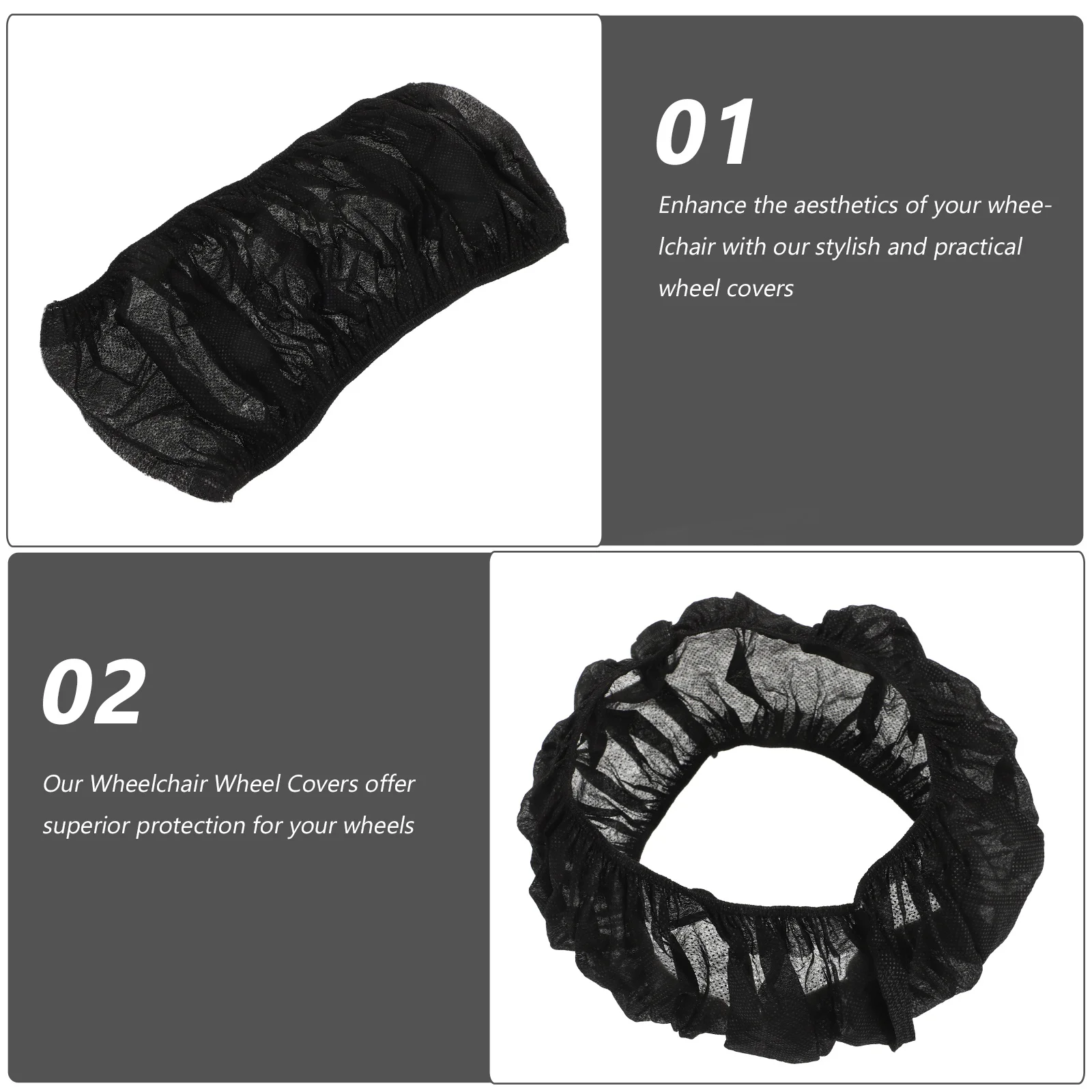 40 pezzi di copertura per pneumatici in tessuto non tessuto per bici elettrica, sedia a rotelle, protezione per pneumatici, piccola manica elastica portatile, protezione antisporco