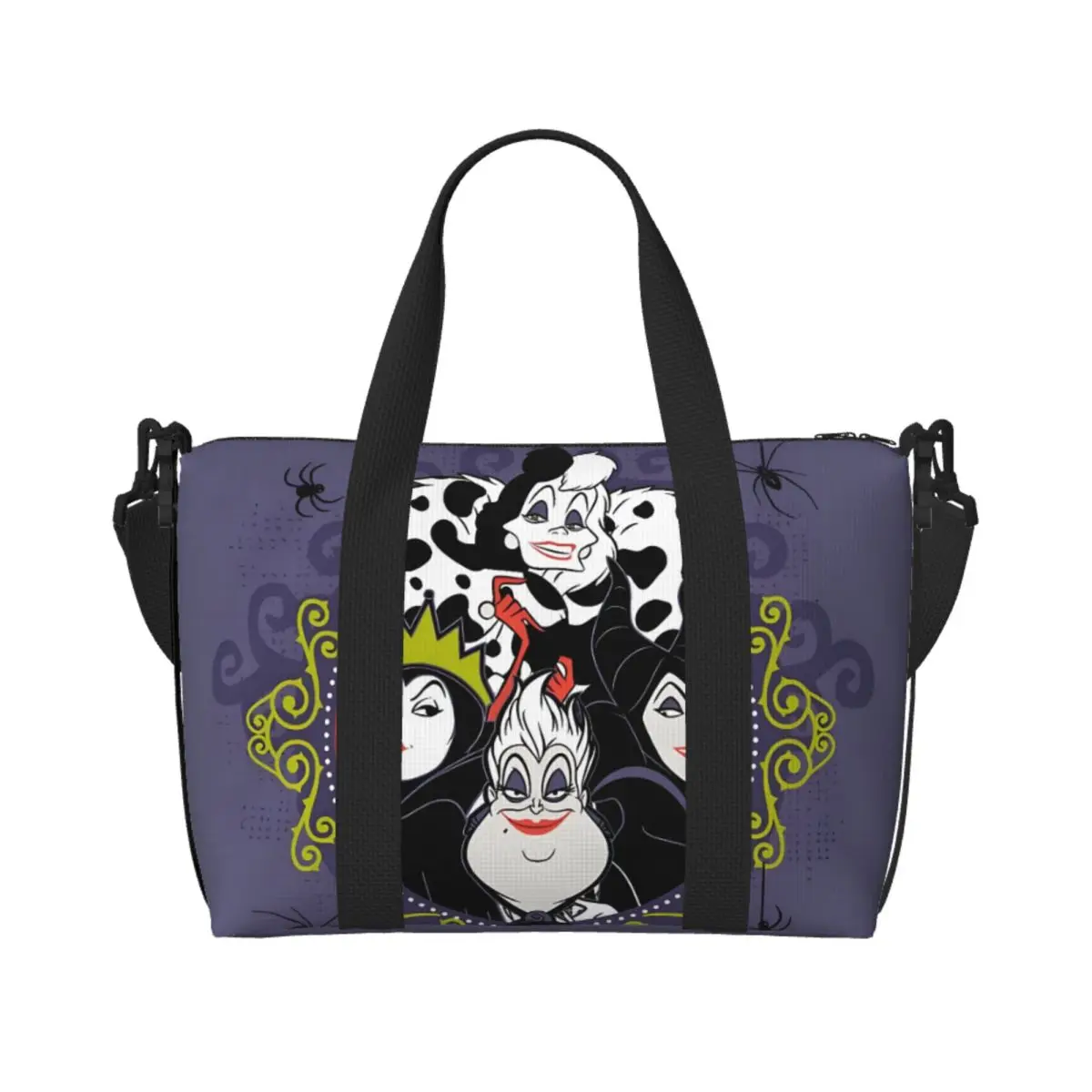 

Custom Villains Women Groceries Shopping Tote Bags Women Big Capacity Wicked People Malicious Queen Gym Beach Travel Bags