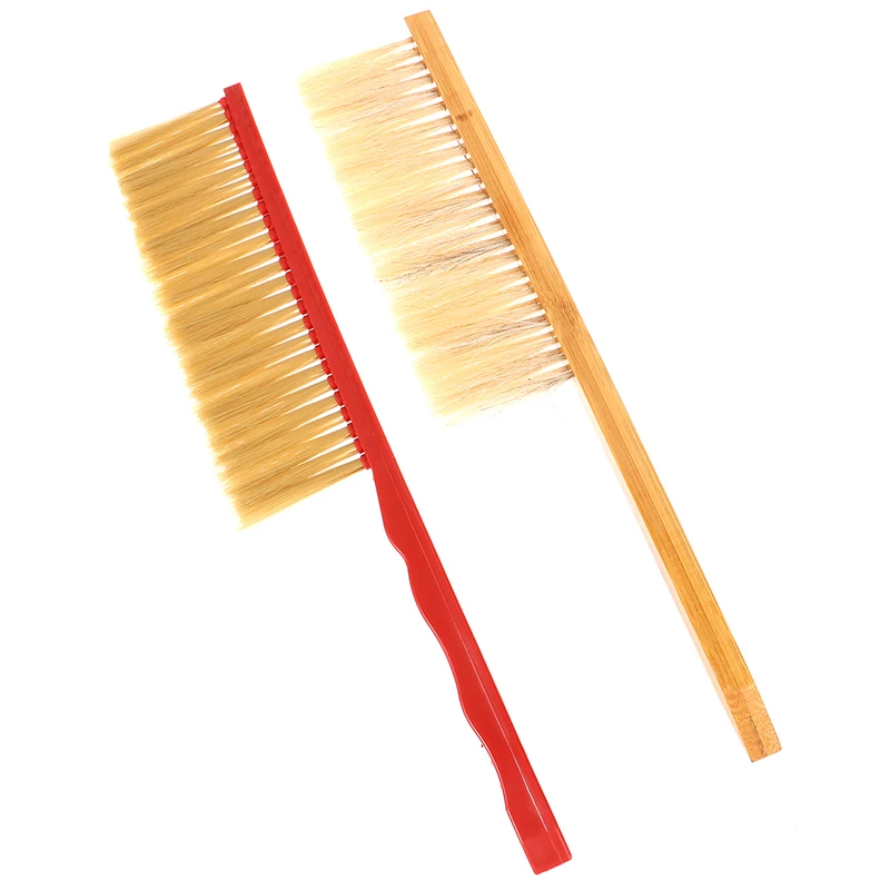 Beekeeping Tools Wood Honey Brush Wasp Bee Sweep Beekeeping Equipment One/Two Rows Of Plastic Horse Tail Hair Bee Brush