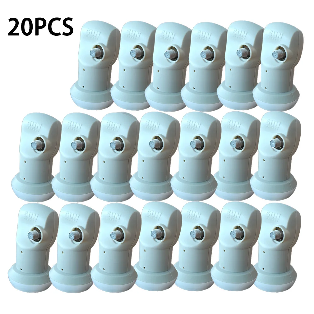 20PCS HD KU-BAND Dish LNB 9,75/10,6 GHz Polarización Lineal Convertidor Lineal Universal Receptor de Señal Digital para TV Satelital