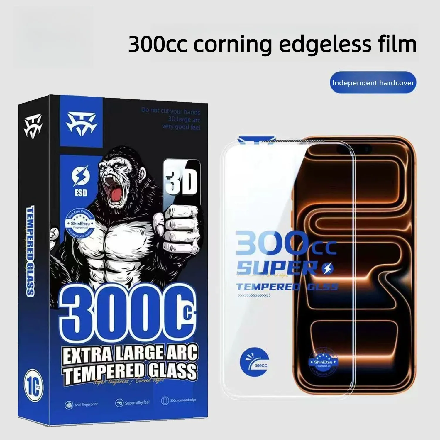 For iPhone 16 10Pcs Tempered Glass Film 9H+ 300CC Edgeless Anti Static HD Full Screen Protector - Transparent