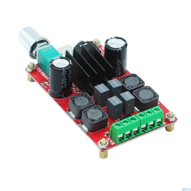 R91A XH M189 3D แอมป์บอร์ด TPA3116D2 DC5-24V 2X50W พร้อมการป้องกันการลัดวงจร