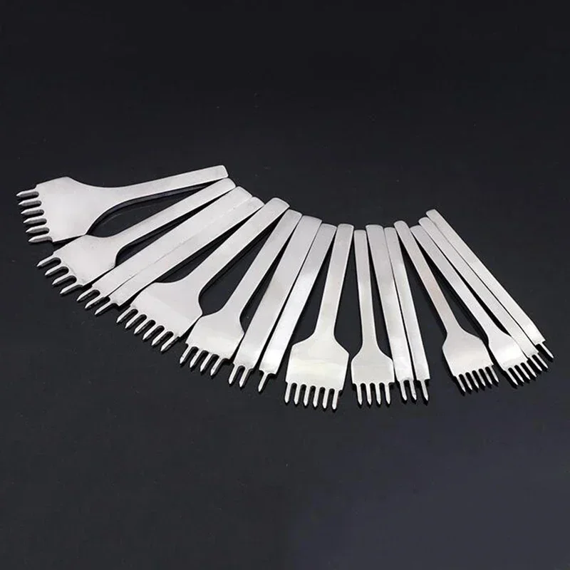 3/4/5/6mm Spacing Punch Tool For Leather Hole Punches Tool Lacing Stitching Sewing DIY Leather Craft Tools 1/2/4/6 Prong
