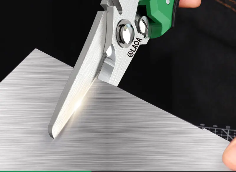 LAOA Stainless Steel Multifunctional Serrated Powerful Scissors Electrician's Scissors