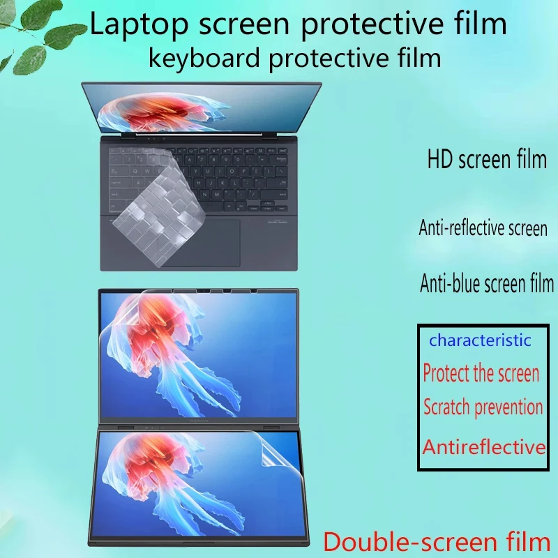 For 14inch ASUS Zenbook DUO UX8406 Double screen Laptop screen film High-definition Display Protective film Keyboard film