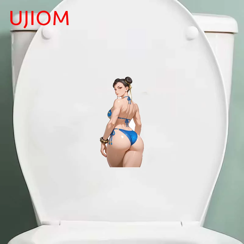 UJIOM Chunli Seductive Big Butt Girl Wall Sticker Premium Standing Posture Unique Decal Wallpapers Decoration Accessories