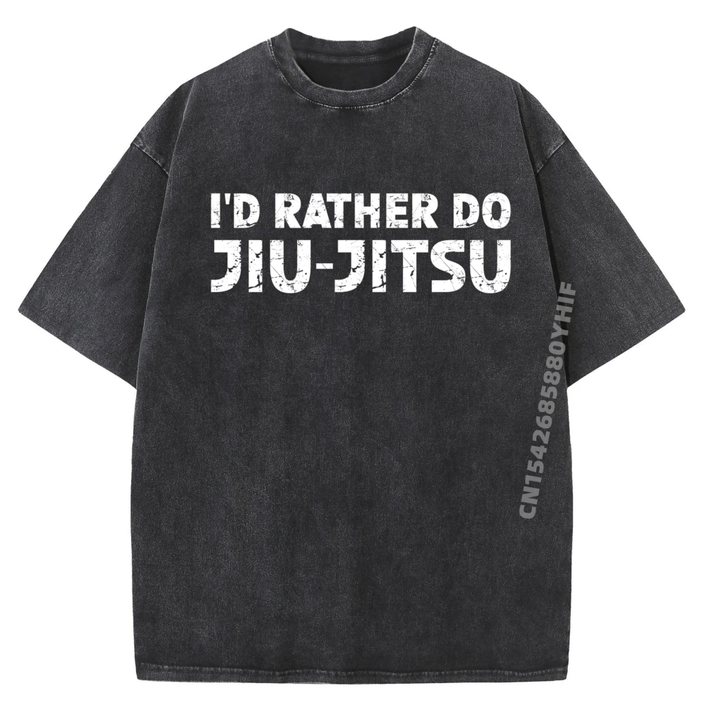 

I D Rather Do Jiu Jitsu Роскошный дизайнерский студенческий Camiseta Camisetas Hombre Большая и высокая уличная одежда Одежда больших размеров