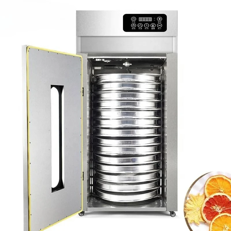

Industrial Food Drying Machine Stainless Steel Dehydrator Machine With Rotary 15 Trays