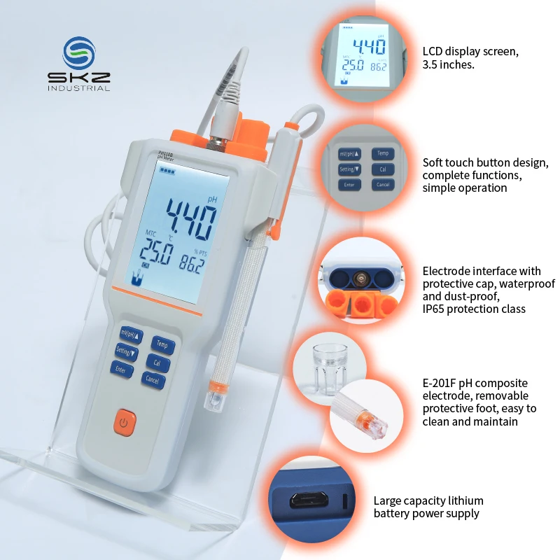 PH110B portable 1-2 points calibration ph analyzer for water