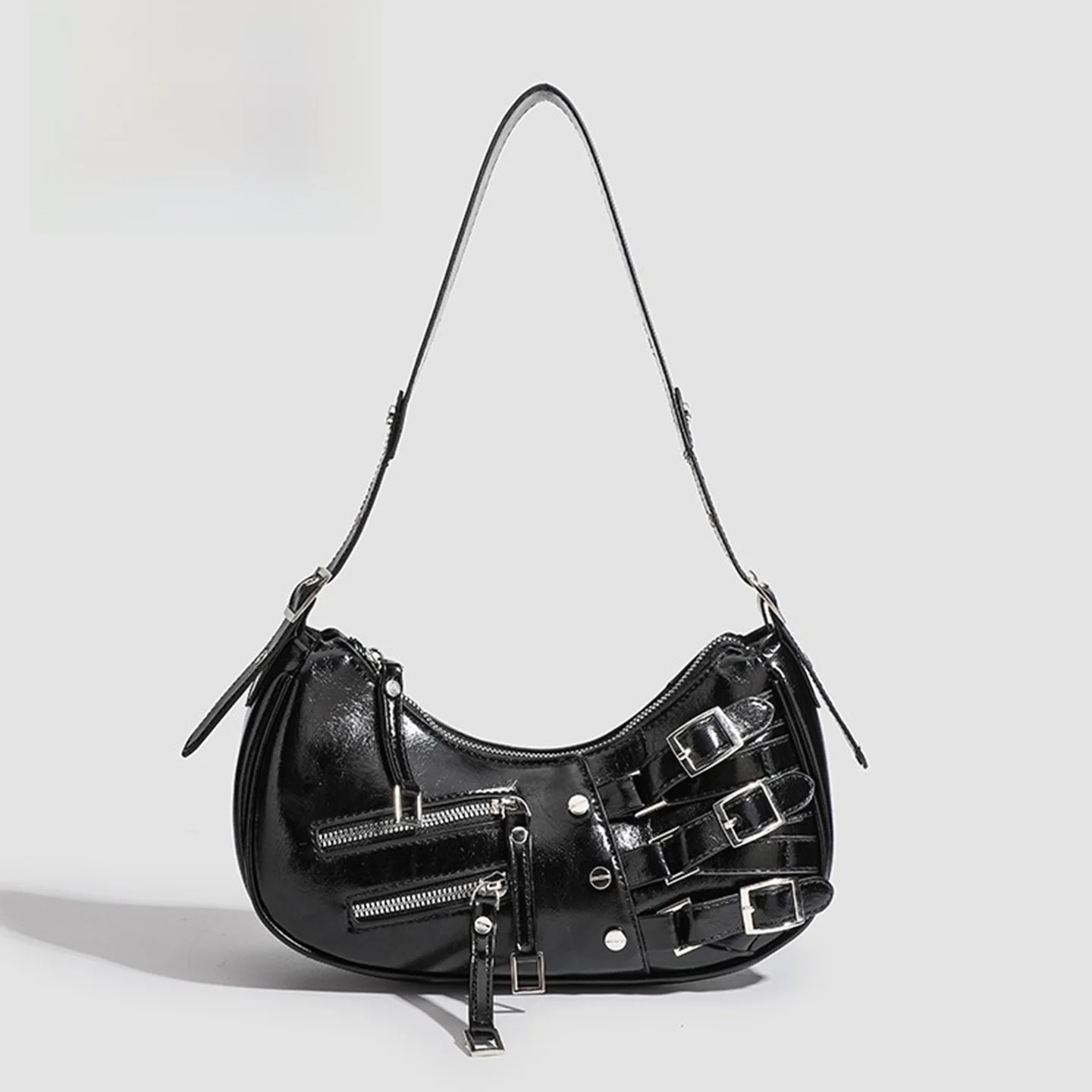 

URDUDU Модная женская сумка через плечо в гонконгском стиле, стильная корейская сумка для девушек, повседневная сумка на одно плечо с застежкой-молнией