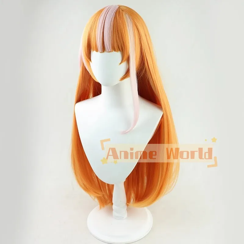 Peluca de Cosplay de Anime Uma Musume Pretty Derby Akikawa Yayoi, accesorio para fiesta de Halloween, pelo sintético de fibra resistente al calor + gorro de peluca