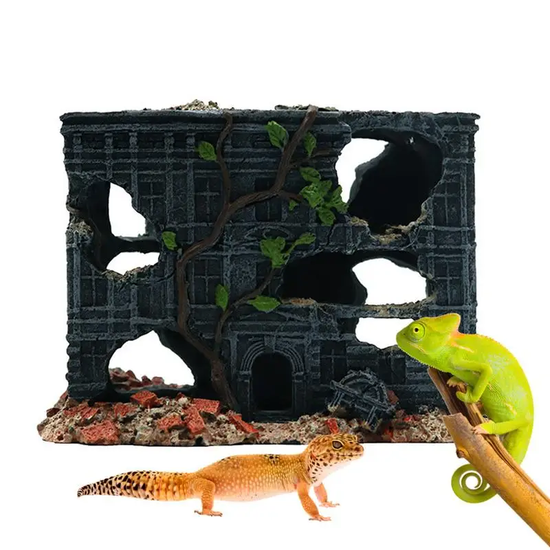 

Aquarium Shrimp Cave Aquarium Shelter Cave Realistic Aquatic Life House Crafts For Reptile Habitat Accessories Ornament