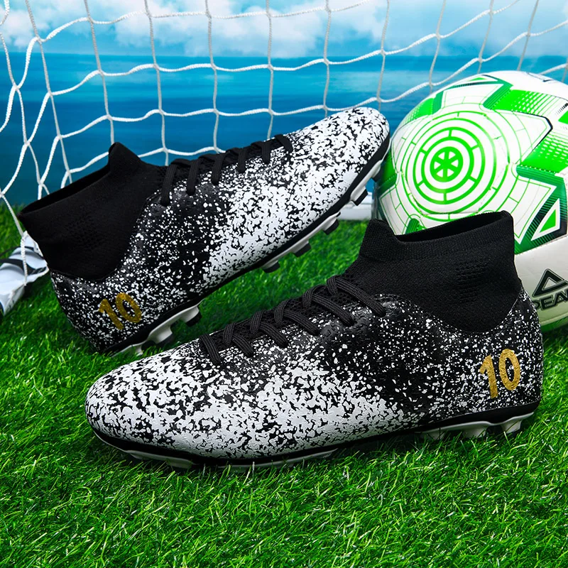 

2025 Football Shoes High Quality FG Football Shoes Men Women Comfortable Professional Teenager Soccer Sneaker Outdoor Football F