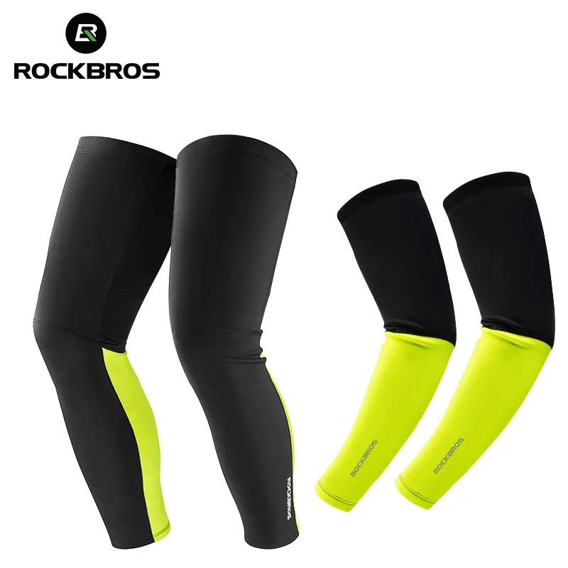 ROCKBROS Winter Warm Cycling Arm Sleeve Leg Warmer Men Women Thermal Bicycle Arm Leg Warmers Protection Cover Bike Sports Gear