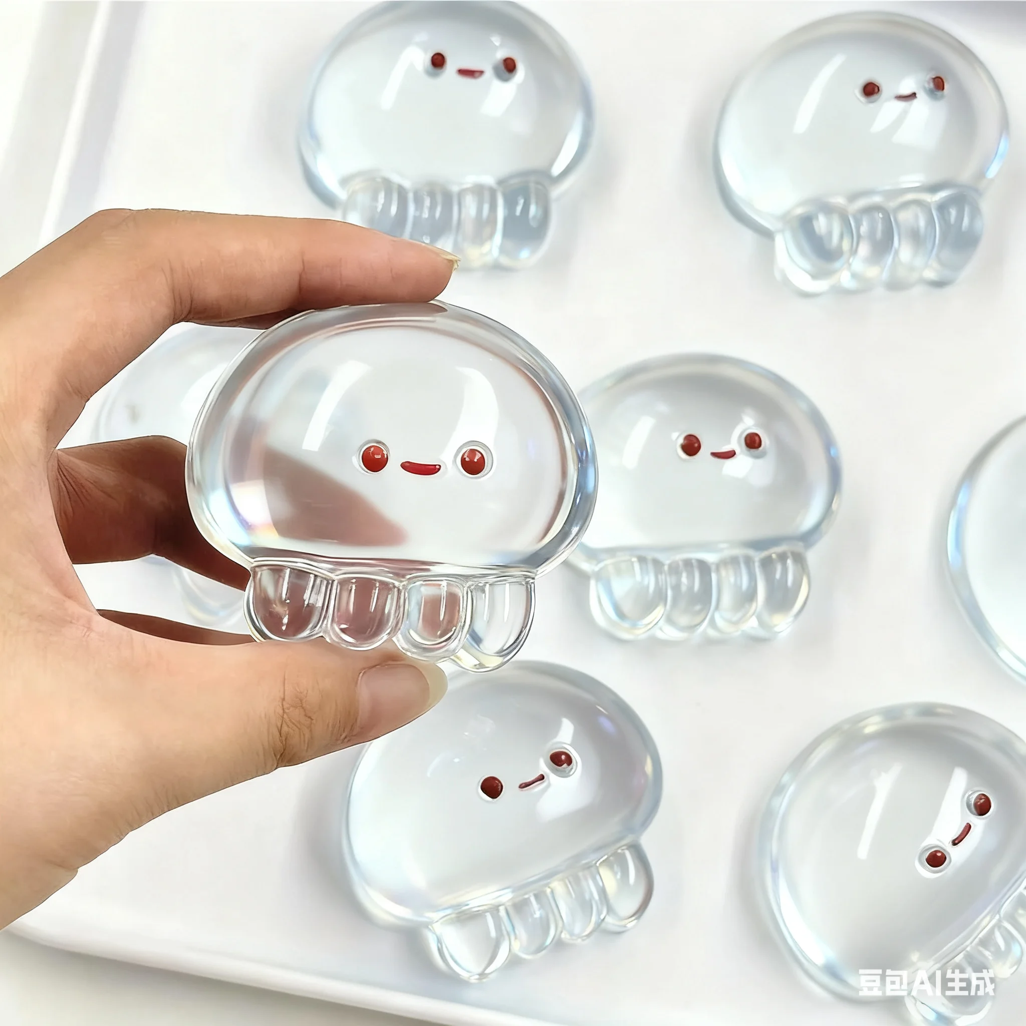 شفافة اسفنجي فقاعة البوب قنديل البحر الإجهاد الكرة الأخطبوط بوبر الإجهاد الإغاثة الحسية تململ لعبة Mochi ASMR متعة هدية حفلة