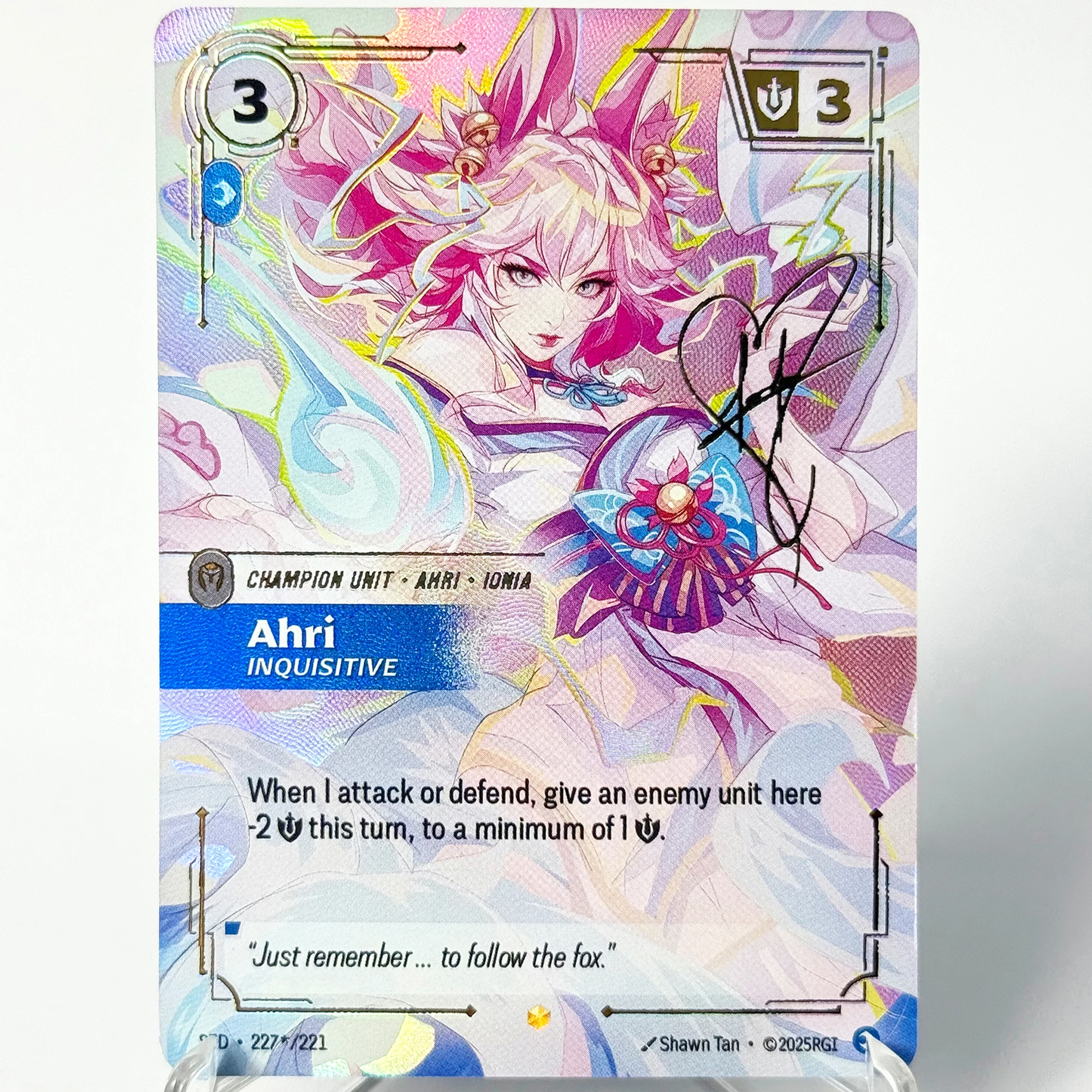 

Inquisitive Loose Cannon Bounty Hunter Signature Riftbound League of Legends Quality Proxy Gathering Board Game Trading Cards