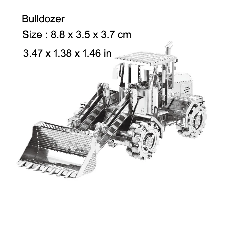 3D Metal Puzzle Model for Children, Engineering Vehicle, Roller Mixer, Truck, Bulldozer Kits, Assemble Jigsaw Puzzle, Gift Toys