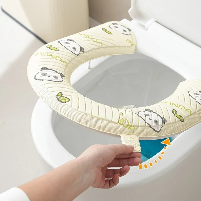 Easy Installation Lavatory Seat Covers EVA Waterproof Material Toilet Sit Cushion Universal Size Hotel Isolates Dirt and Stains