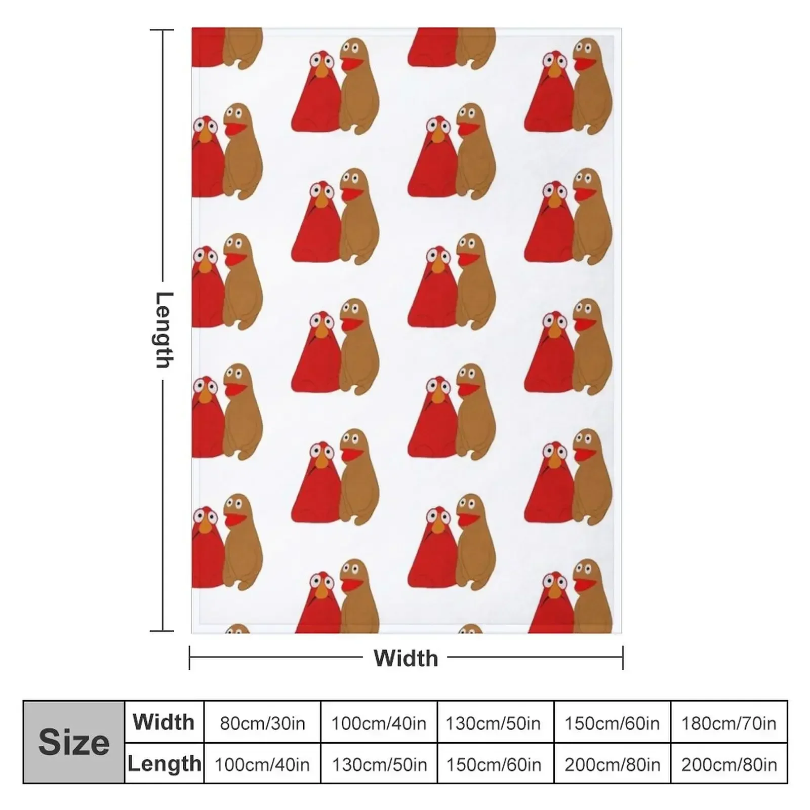 Wilkins and Wontkins Puppets Throw Blanket couch cozy soft plush fuzzy picnic outdoor blanket
