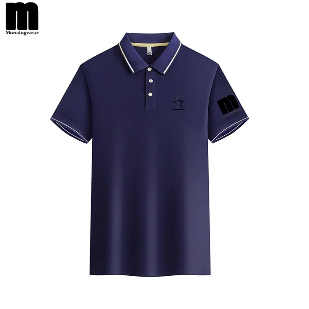 جديد الرجال قميص بولو الصيف أزياء لطيف البطريق عارضة قصيرة الأكمام الرجال والنساء جولف ملابس عالية الجودة