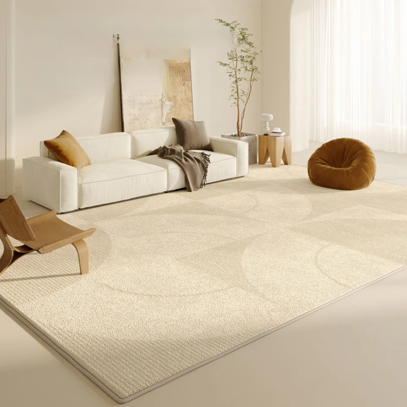 Modern Simple Living Room Decoration Carpet Ins Cream Bedroom Large Plush Carpets Light Luxury Study Room Cloakroom Non-slip Rug