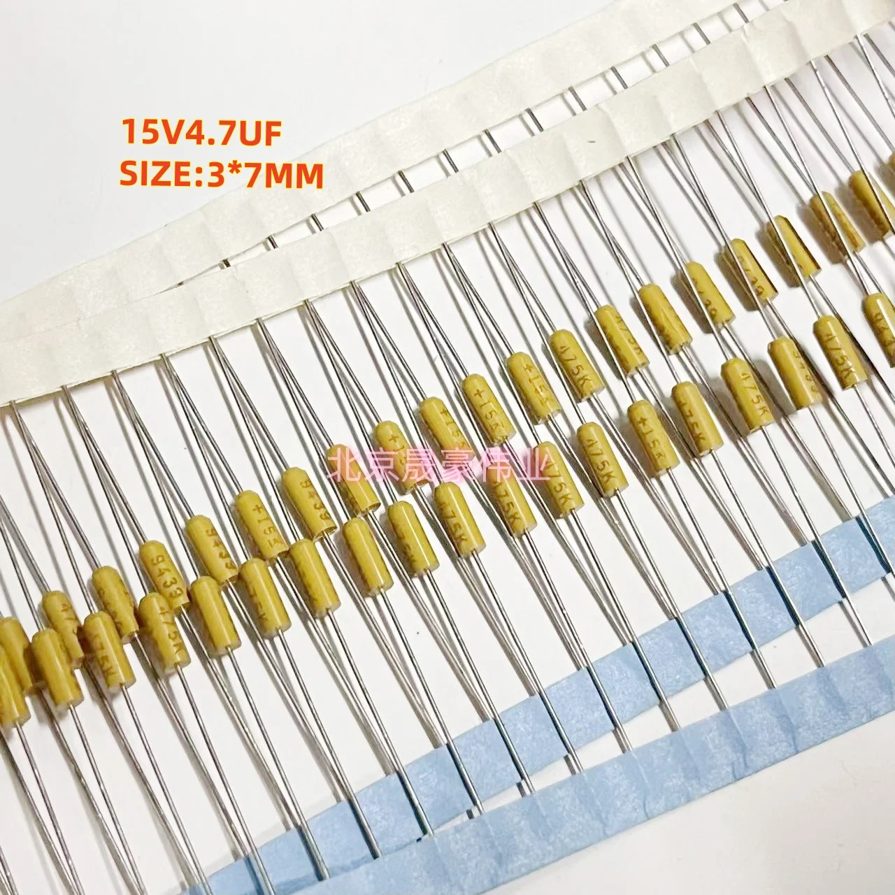 5 Buah Kapasitor Tantalum Aksial T32 6.3V4.7UF 10V4.7UF 15V 20V4.7UF 25V475K 4.7UF 35V 50V4.7UF Kapasitor Tantalum Padat Aksial
