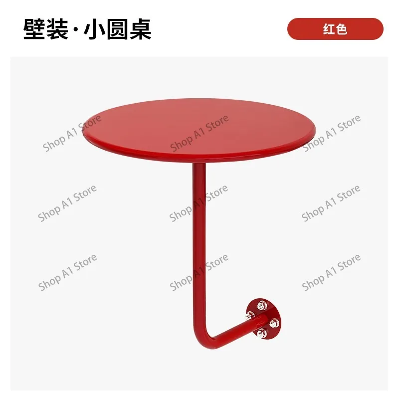 Wall-mounted Small Round Table, Wall-mounted Side Table, Dessert Shop,coffee Table, Industrial Style Wall-to-wall