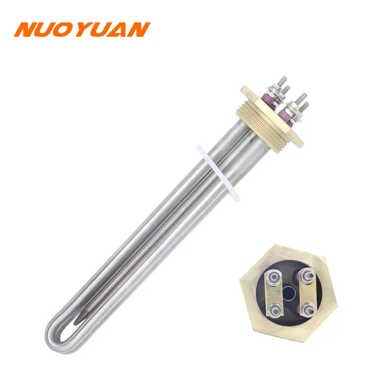 48V 1500W DC Water Heater DN32 Copper Flange Immersion Heater 1 1/4\