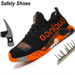 Fashion Sports Shoes Work Boots Puncture-Proof Safety Shoes Men Steel Toe Shoes Security Protective Shoes Indestructible