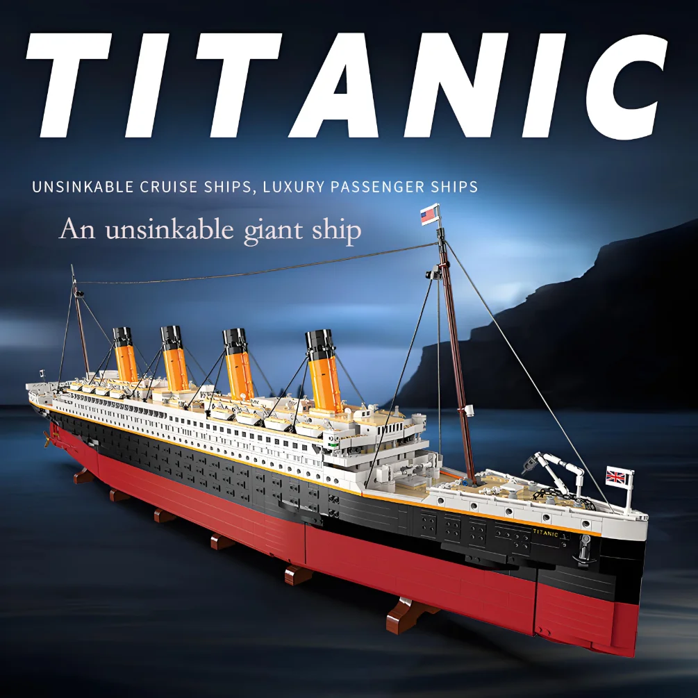 2025 NEW Hot Toys Movie Titanic Blocks 9090+Pcs Large Cruise Boat Ship Steamship Building Blocks KIDS Toys Birthday Gifts