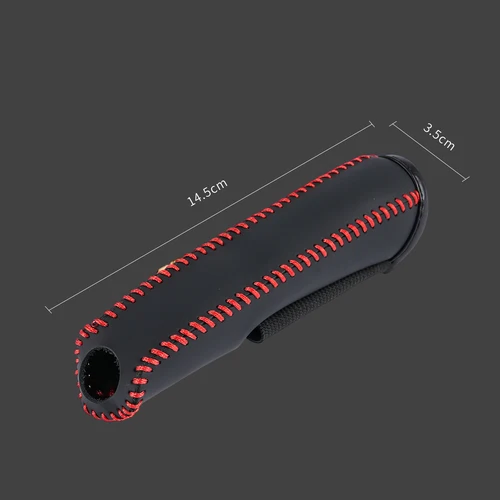 Imagen 2 del producto Funda de cuero para freno de mano de coche, funda protectora, protección de freno de mano, accesorios interiores de coche