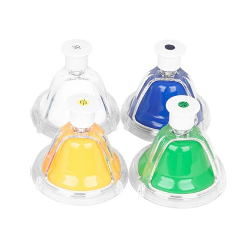 8Pcs Hand Clocks Set, Diatonic Hand Clocks Hand Bell Set Bells Percussion Music Gift Toy Children's Melody Handbells Toy