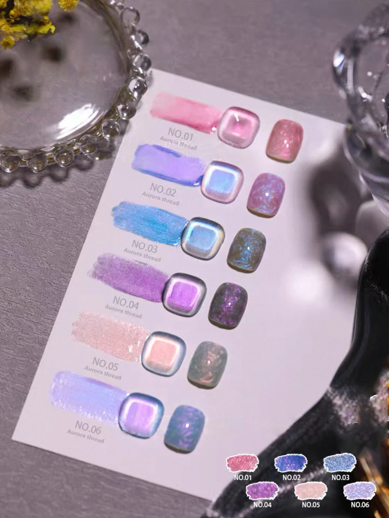 1-6 قطعة 12 مللي أورورا لؤلؤة قذيفة الملمس هلام طلاء الأظافر ، جل قابل للإزالة بالأشعة فوق البنفسجية ، نسيج بريق قذيفة ذاتية الصنع ، لوازم فن الأظافر #5