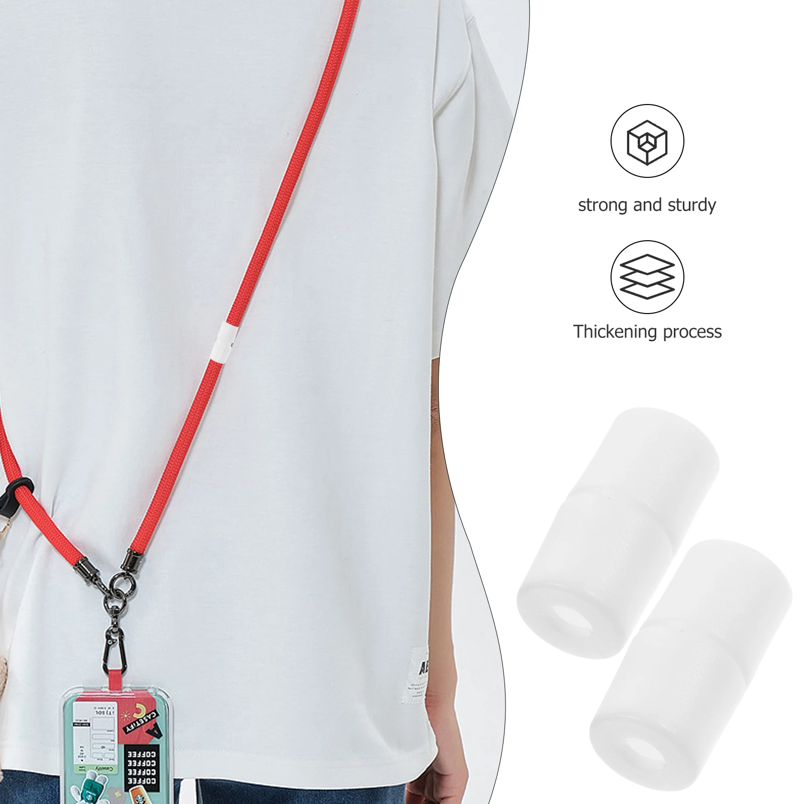

50 Pcs Breakaway Clasp White Barrel Plastic Cord Buckle Safety Rope Connectors Lanyard DIY Jewelry Making Box Accessories